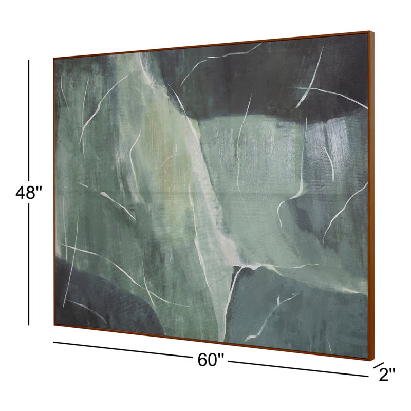 Abstract Print, Green/Black