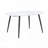 Extendable Round Pull-Out Dining Table - MDF Top with Black Metal Legs