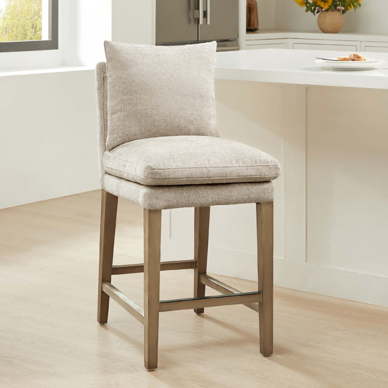 Tabouret de comptoir rembourré Brinley, Chenille Milo