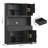 71.6"H Kitchen Pantry With LED Lights, Large Kitchen Hutch Storage With Microwave Shelf & Charge Station-1855910225