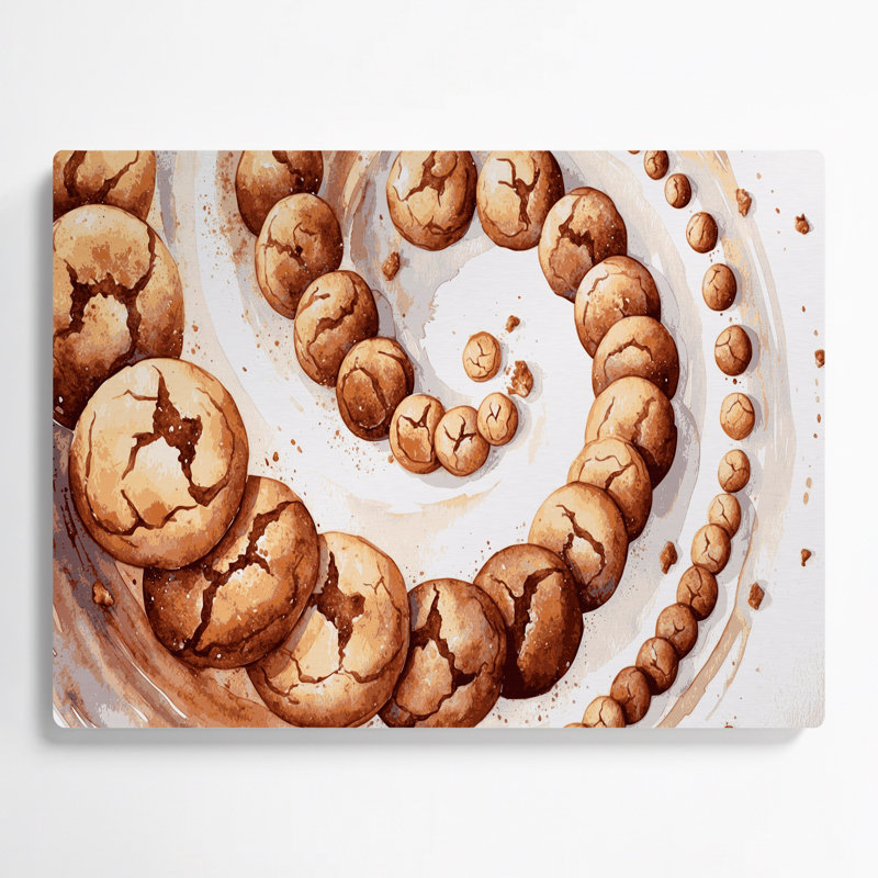 Desserts Snickerdoodles, art mural en métal beige, H 11 po x l 14 po
