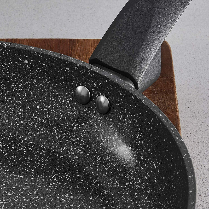 Tower Cerastone T81282X 2 Piece Forged Frying Pan Set with Non-Stick Coating and Soft Touch Handles, 20/28cm, Graphite