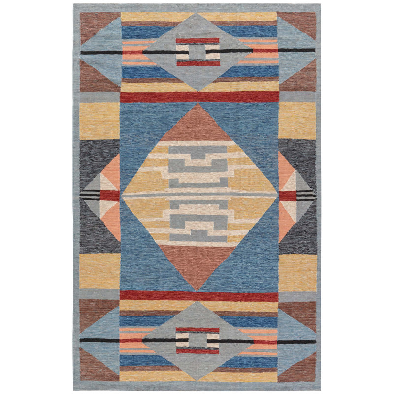 Tapis suédois moderne de haute qualité à tissage plat 6 pi 6 po x 10 pi 1 po Modern