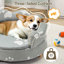 Canapé-lit rond pour chien de 66 cm (26 po) avec housse de coussin amovible, pouvant supporter jusqu'à 36 kg (80 lb)