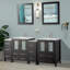  Ensemble de meuble-lavabo double 72 po avec miroir Modern-27042762
