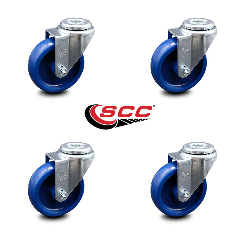 Solid Polyurethane Swivel Bolt Hole Caster