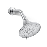 Kohler Forte 1.75 gpm Multifunction Wall Mount Showerhead, Three Spray Settings, 5.5" High Pressure Spray Head
