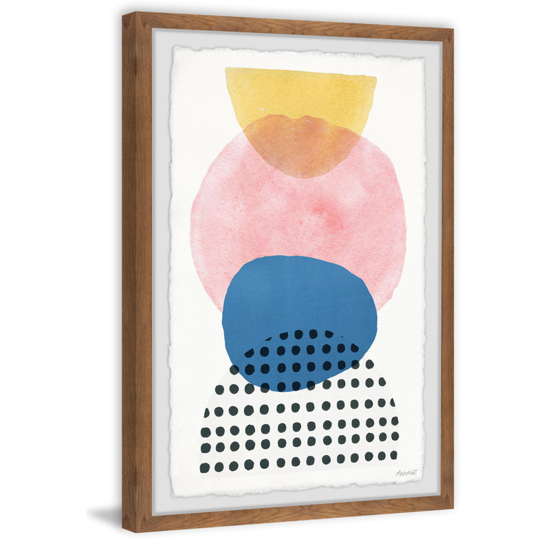Round Things - Single Picture Frame Painting, 30 cm H x 20 cm W x 3.81cm D