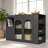 360° Rotating Bar Table Multifunctional Storage Cabinet With Glass Door-2132585977