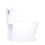 TOTO Aurora One-Piece Elongated 1.28 GPF WASHLET+ and Auto Flush Ready Universal Height Toilet with CEFIONTECT, Cotton White - CST686CEFGAT40#01