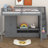 Full Size Loft Bed Frame With Wardrobe,Low Storage Table And Storage Staircase-2024426045