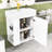 Chic Floating Bathroom Vanity with Ceramic Basin and Left-Side Storage-1605260073