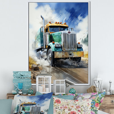 Camion semi-lourd I - reproduction sur toile