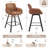 Upholstered Swivel Bar Stools with Metal Frame-93543918