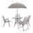 Cockerham 4 - Person Patio Dining Set Umbrella Hole Included Round Table