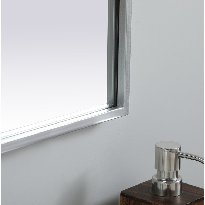 Miroir mural Sabine, Argent, 30 po x 27 po