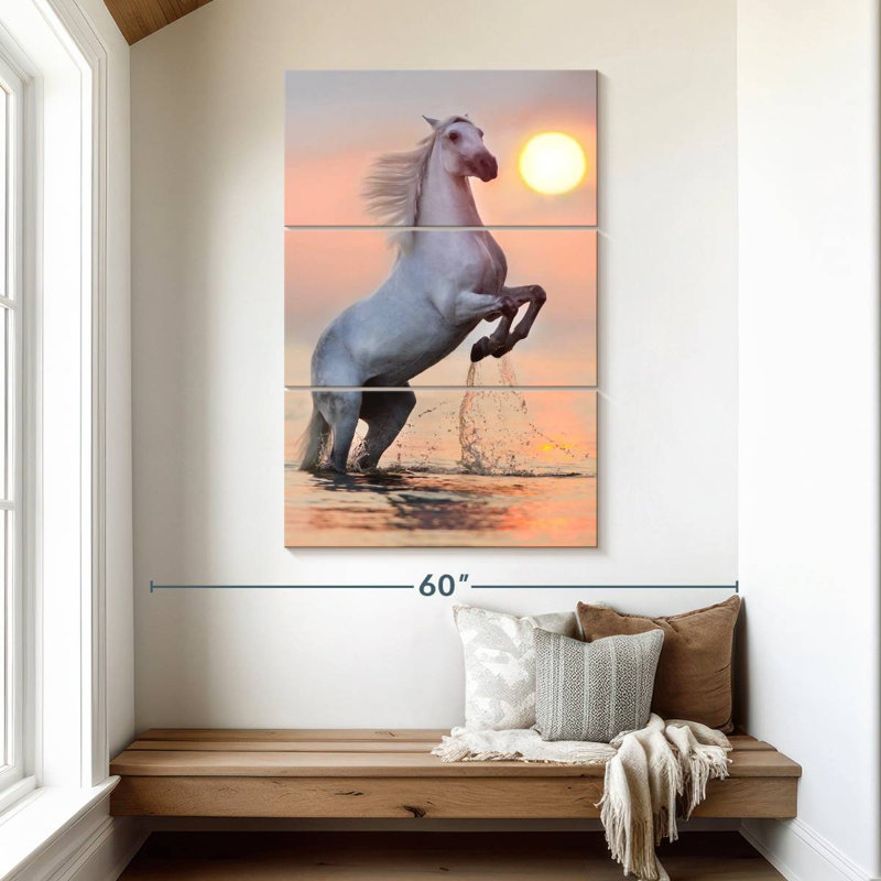 Brampt Horse Rearing, 50" H x 32" W