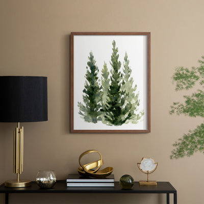 «Simple Evergreen II», reproduction encadrée - bois massif