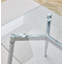 Briadale Glass Top Metal Base Dining Table