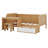 Dancy Twin Size Daybed With Desk And Shelves, Multi-Functional Bed Bed Frame With Lockers And Matching Stool-1034487236