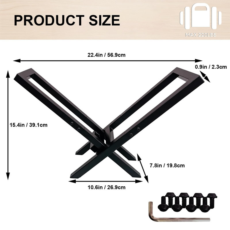 56.9cm W Iron Log Rack