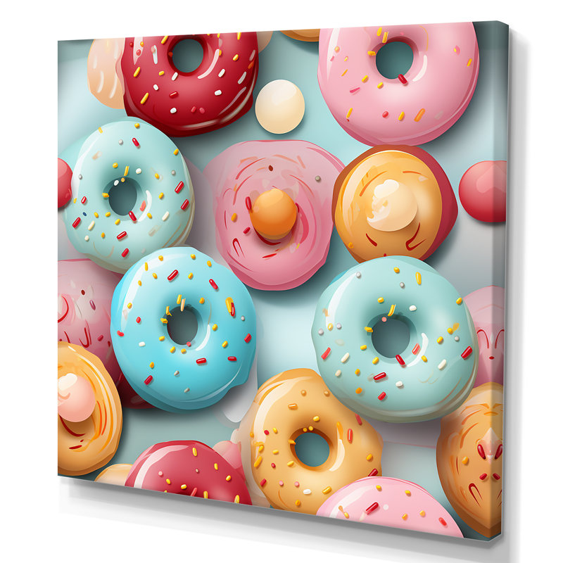 «Rose Donut Kithchen», art mural, H 36 po x l 36 po x P 1,5 po