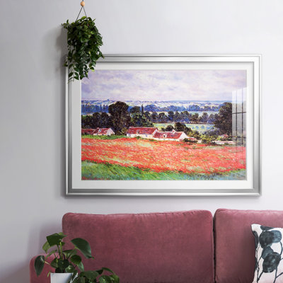 «Poppy Field At Giverny», 1885, reproduction d'art encadrée