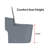 Elongated One Piece Toilet With Sliver Button Dual Flush 1.28 GPF 17.25" Comfortable Elongated Tall Bowl 12" Rough-in, Matte Grey