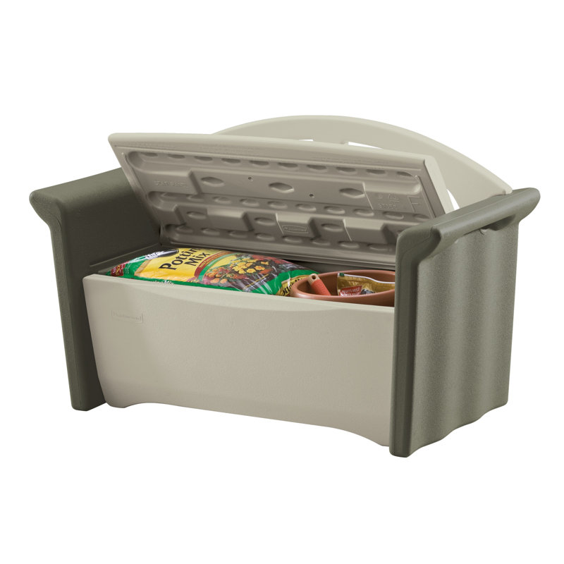 Banc de rangement en plastique