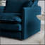 Ensemble de 2 chaises d'appoint rembourrées en chenille haut de gamme et rembourrées bleues