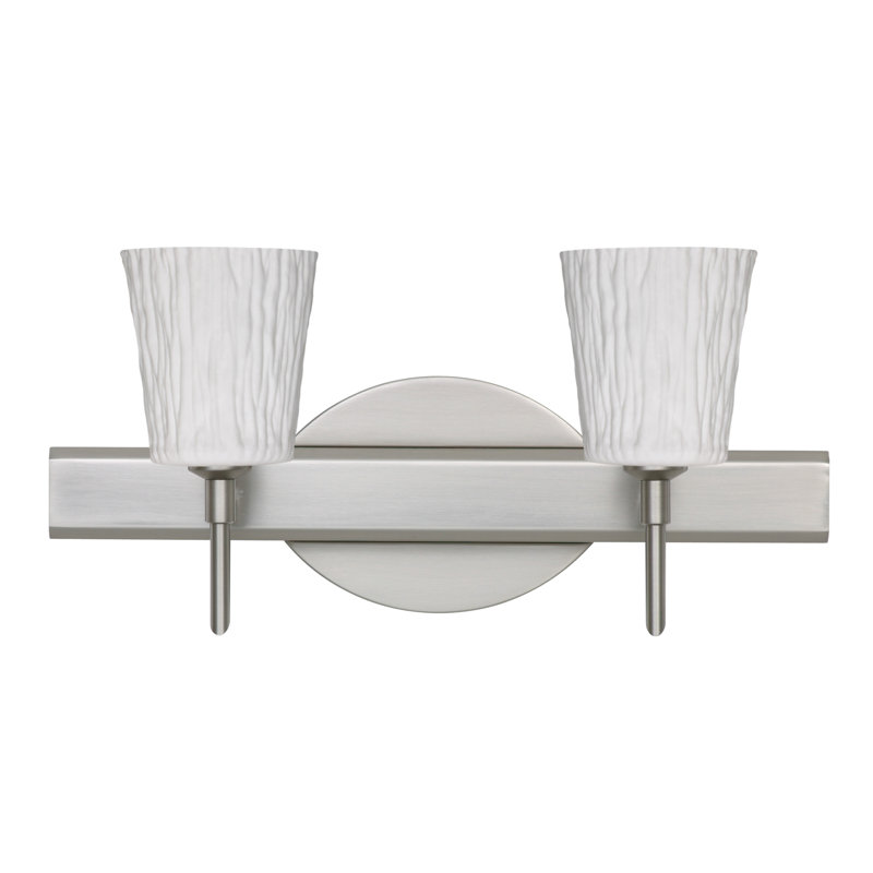 Senesca 2 - Light Dimmable Bath Bar, Clear Stone, Satin Nickel