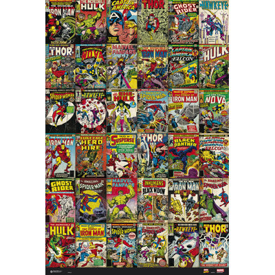  Officially Licensed Marvel - Classic Comic Covers - Art Poster - 24 x 36 Inch - Decorative Print - Poster Paper - Ready to Frame
