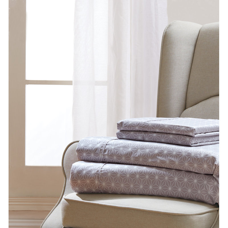 Saxis Microfiber Geometric Sheet Set, King