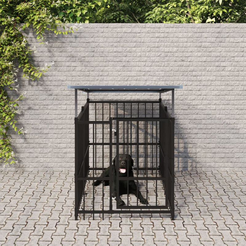 Wilfred 128cm H Steel Kennel