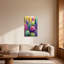 Plantes et fleurs, motif de cactus colorés