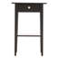 Table de chevet chic noire pour le salon moderne - H 28 po x l 18 po x P 14 po, tiroir de rangement pratique avec une touche compacte, articles de chevet