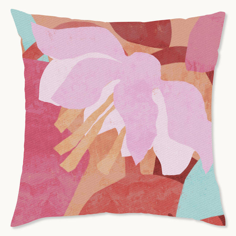 Coussin décoratif floral intérieur / extérieur en polyester