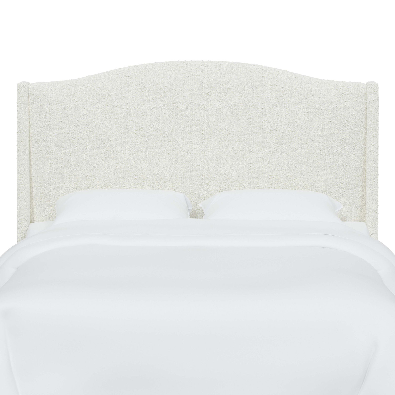 Byrd Cotton Headboard, King, Classic Snow Boucle