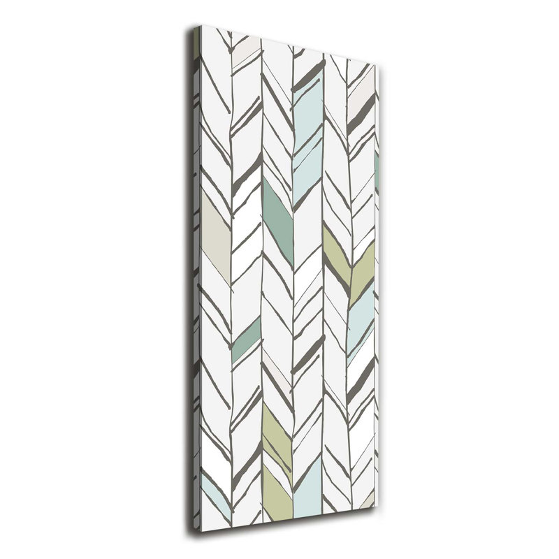 Herringbone Pattern - Wrapped Canvas Print