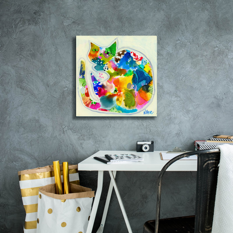«Kibble Hoarder» par Wyanne, reproduction d'art sur toile, H 18 po x l 18 po x P 0,75 po