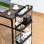 Chariot de rangement mince avec 4 tablettes, chariot mobile sur roulettes pour les espaces étroits, organisateur peu encombrant avec crochets pour salle de bain-115124781