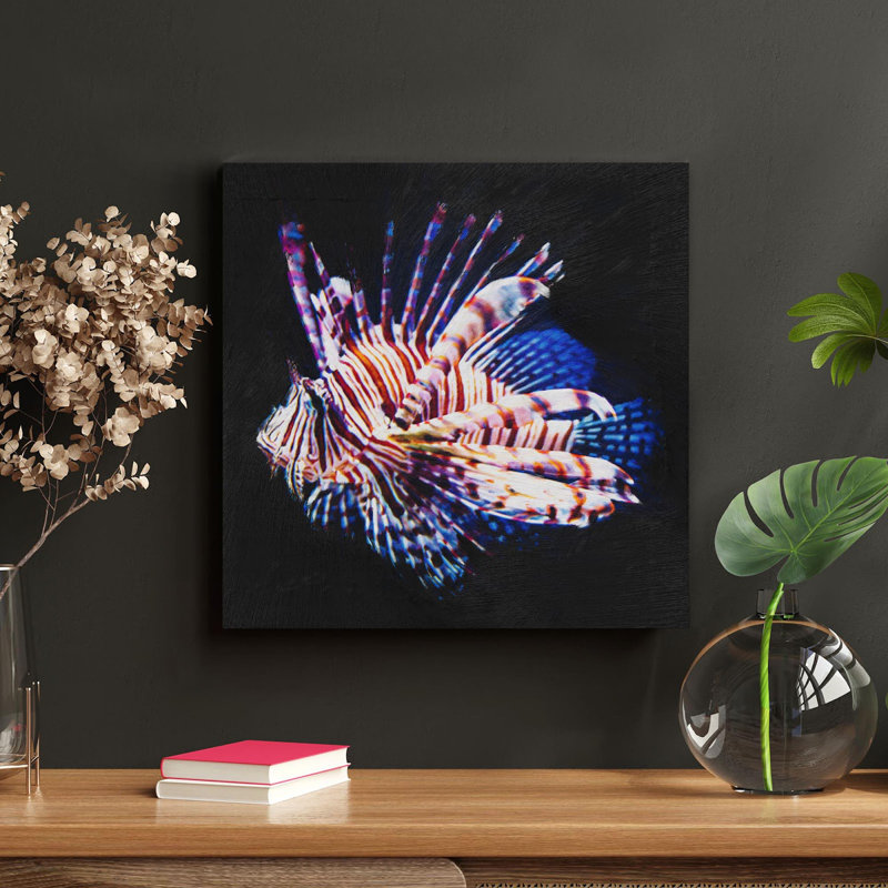 " Multicolored Fish " Painting Print, 32" H x 32" W
