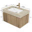 Meuble-lavabo de salle de bain avec lavabo, armoire de rangement murale avec tiroir et porte-442017348-442017346