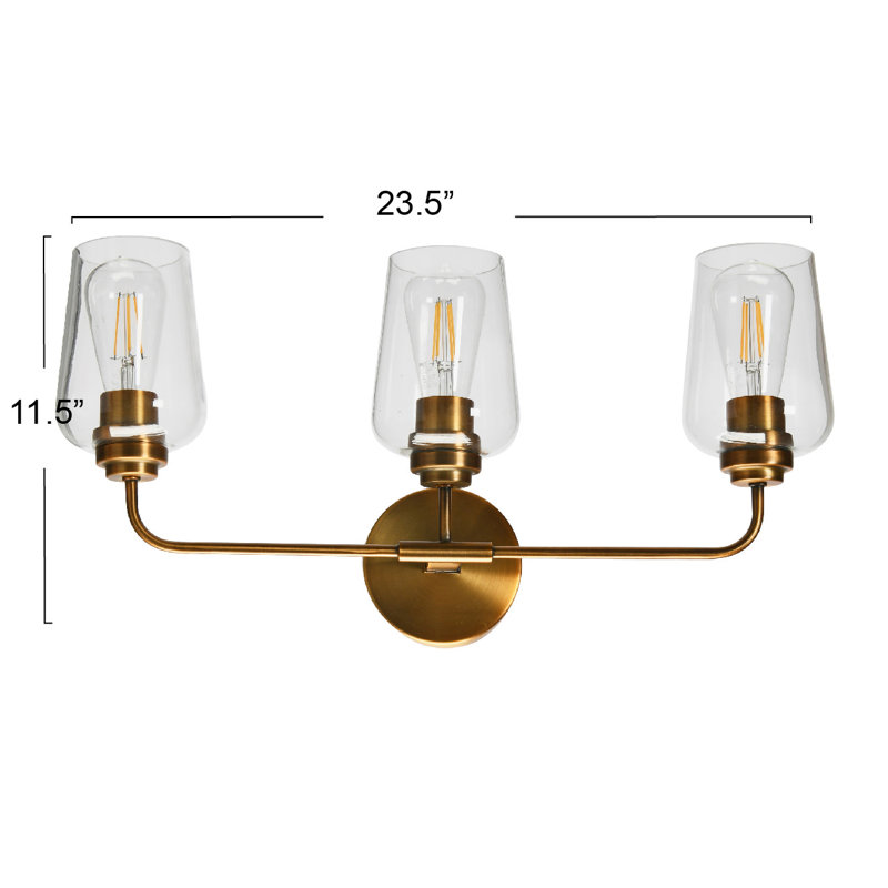 Sandy 3 - Light Vanity Light, Brushed Bronze