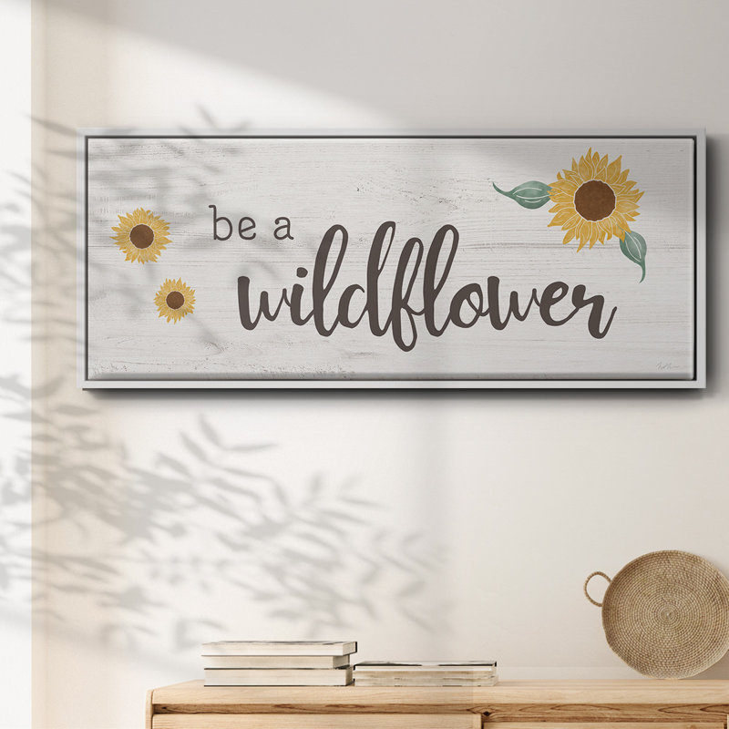 Be a Wildflower - Toile encadrée, H 12 po x l 30 po