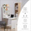 Bureaux | Bureau convertible mural pliable avec rangement | Bureau flottant moderne blanc en bois aggloméré