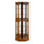 Vitrine de coin à 6 tablettes avec lumières, miroirs et tablettes réglables, chêne (ampoule E26 non incluse)-1909353093