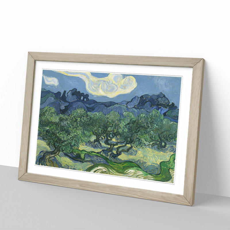 The Olive Trees by Vincent Van Gogh - Picture Frame Painting, Oak Framed, 48cm H x 65cm W x 2cm D