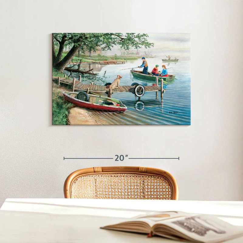 Senne Dog On Dock, 16'' H x 24'' W