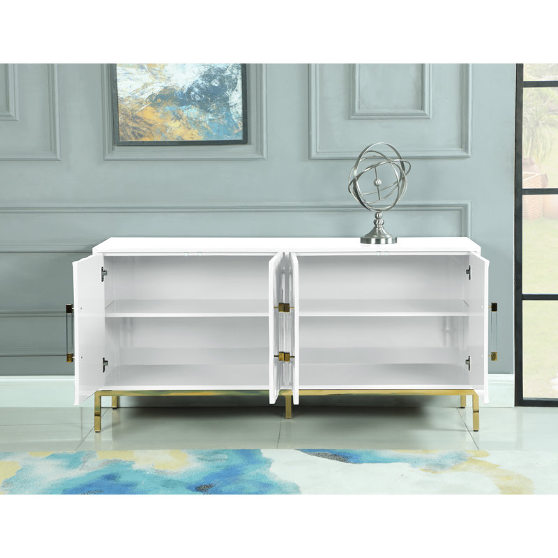 Buffet de 64 po de large Schade, Blanc